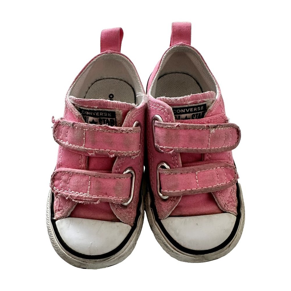 Converse All Star Toddler Double Strap Pink Sneakers